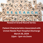 Patient characteristics associated with unmet needs post-hospital discharge Banner